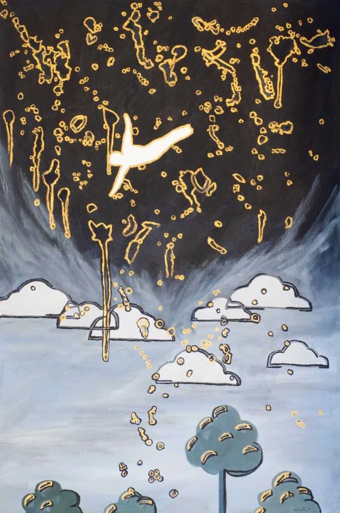 healing art for courage and trust leap of faith transformation intuition painting