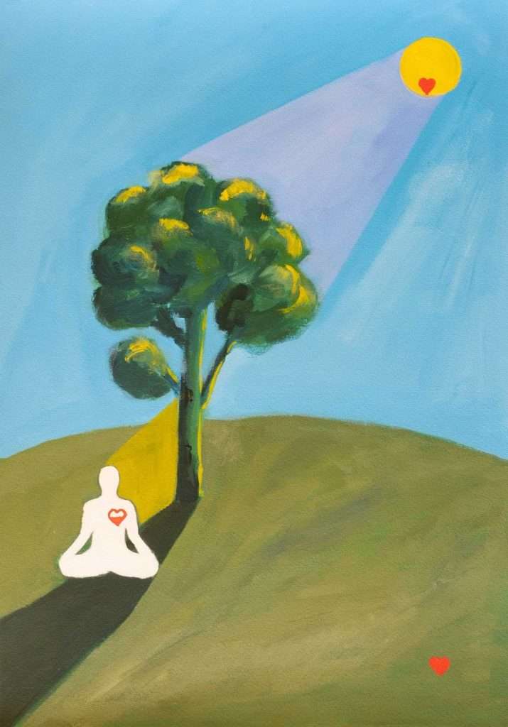 sun meditation energy art bendigo lake sunlight warmth nature painting grounding stillness