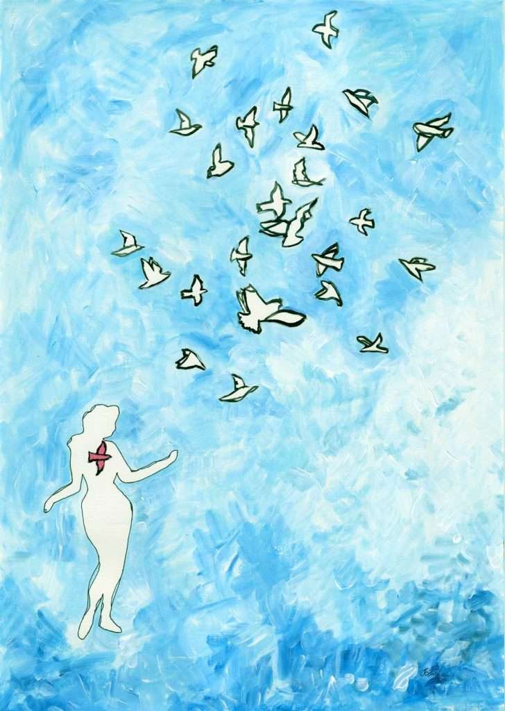 freedom energy art birds flight letting go transformation painting