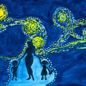 healing art for growth and letting go motherhood children transition awe and wonder painting