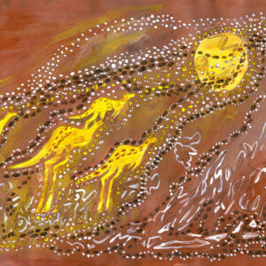 Australian spirit of place energy art kangaroo dreaming painting red earth landscape energy art